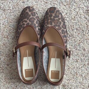 Dolce Vita Roslyn Mesh Leopard Mary Jane Flats